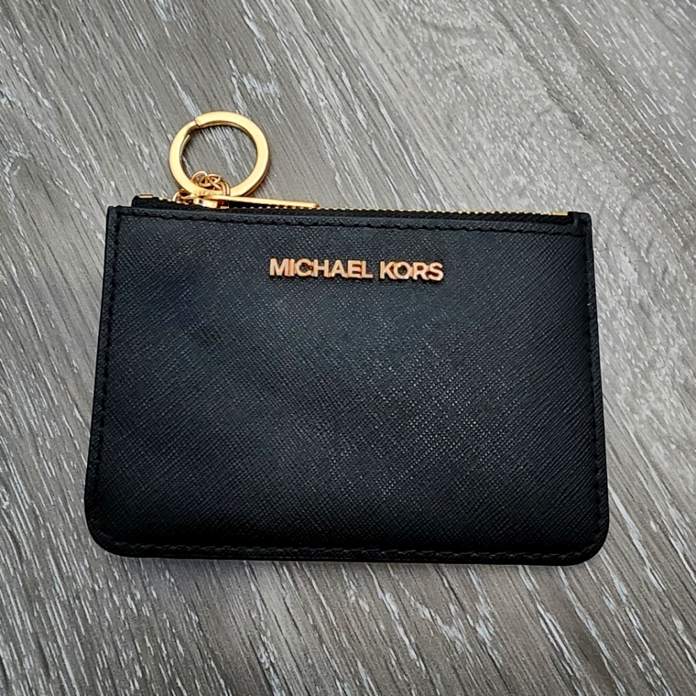 Michael Kors Black Pouch with Gold Ring
